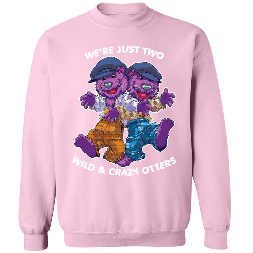 Two wild & crazy otters - Light Pink - 19
