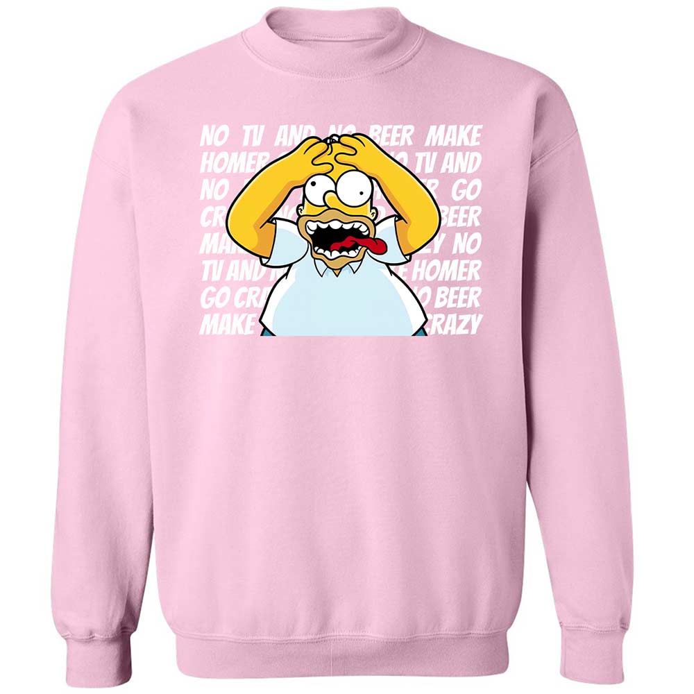 No TV and No Beer Make Homer Go Crazy - Light Pink - 19