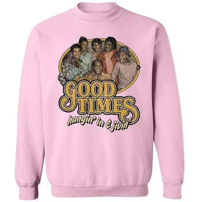 Classic Unisex Sweatshirt - Black - Light Pink - 19