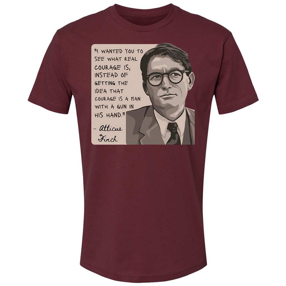 Real Courage Quote - Maroon - 19