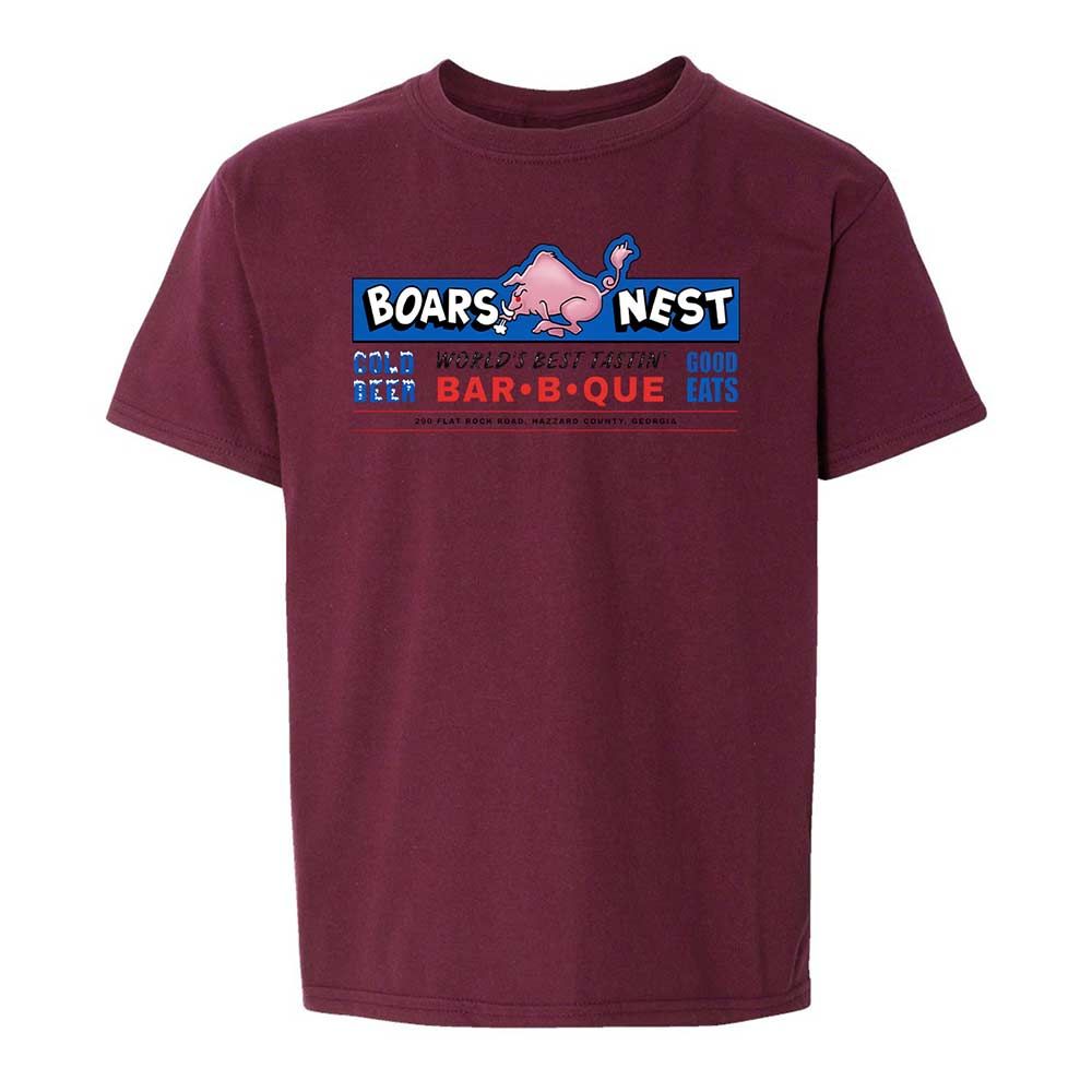 Kids T-Shirt - White - Maroon - 19