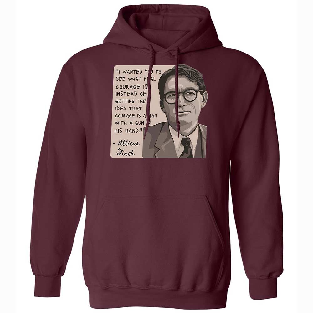 Real Courage Quote - Maroon - 19