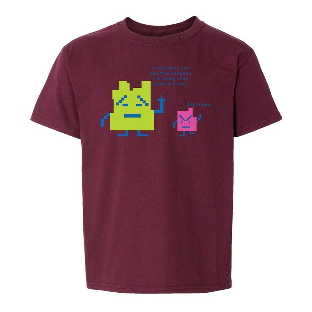Kids T-Shirt - QM8JEJGX - Maroon - 19