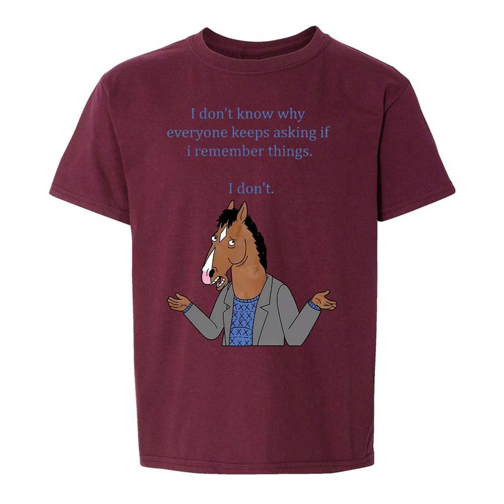Kids T-Shirt - SKNK7T6Z - Maroon - 19