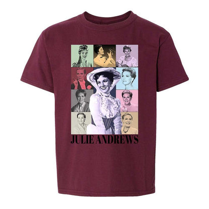 Kids T-Shirt - White - Maroon - 19