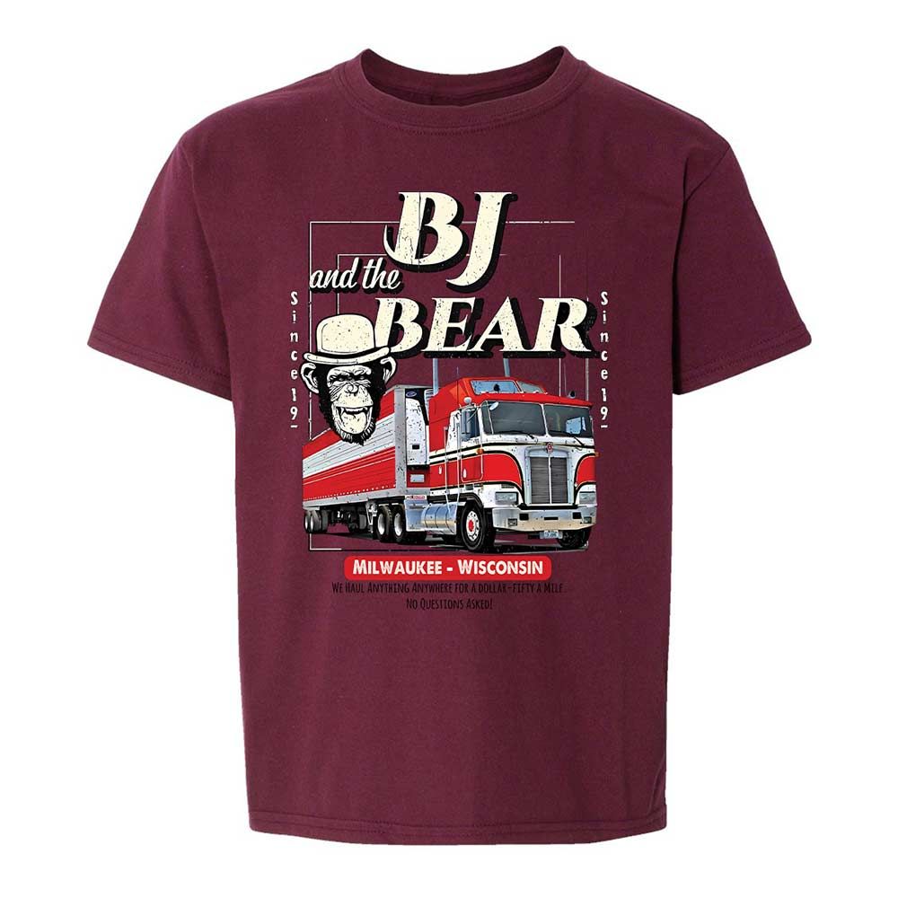 Kids T-Shirt - ATVXNT7R - Maroon - 19