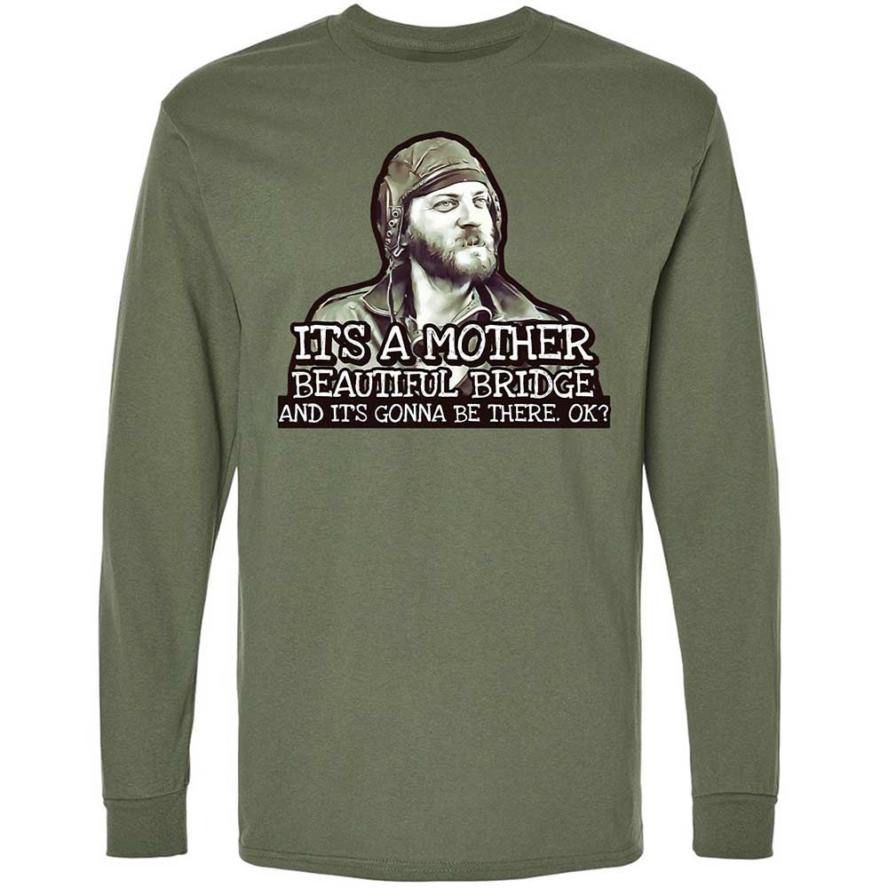 Long Sleeve T-Shirt - LUVKTDNF - Military Green - 19