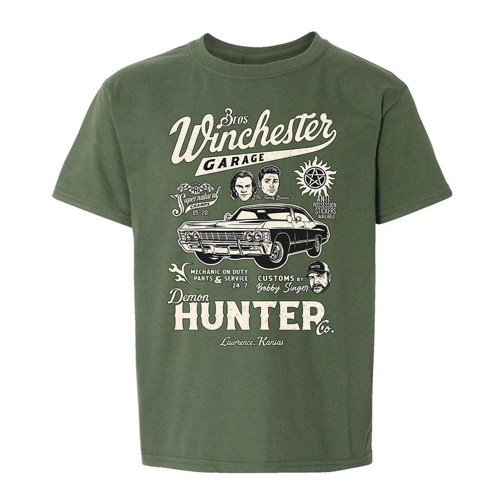 Kids T-Shirt - G9L8YTZV - Military Green - 19