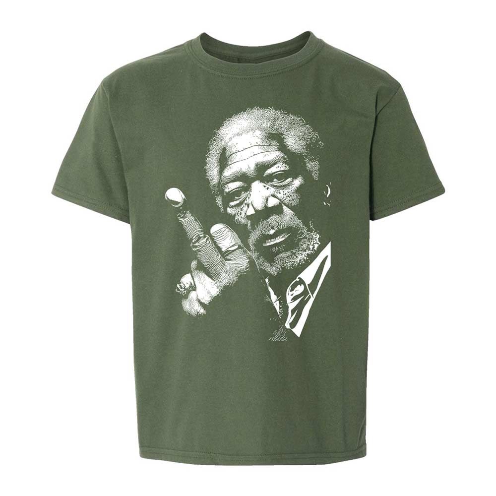 Morgan Freeman middle finger - Military Green - 19