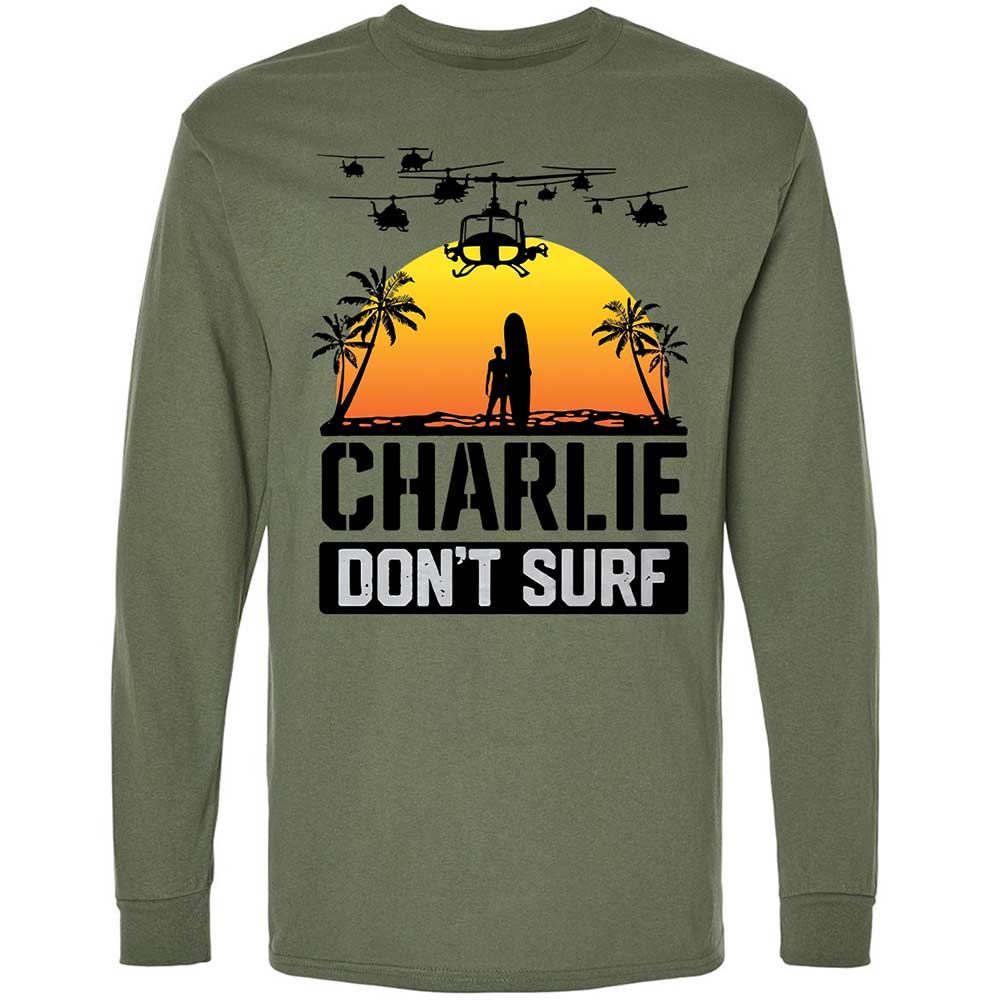 Long Sleeve T-Shirt - XJR6FW9M - Military Green - 19