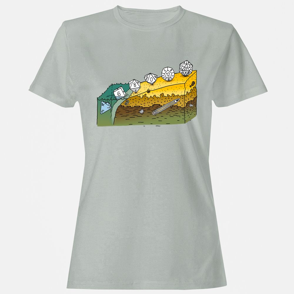 Women's T-Shirt - A1AQYJ8U - Ash - 2