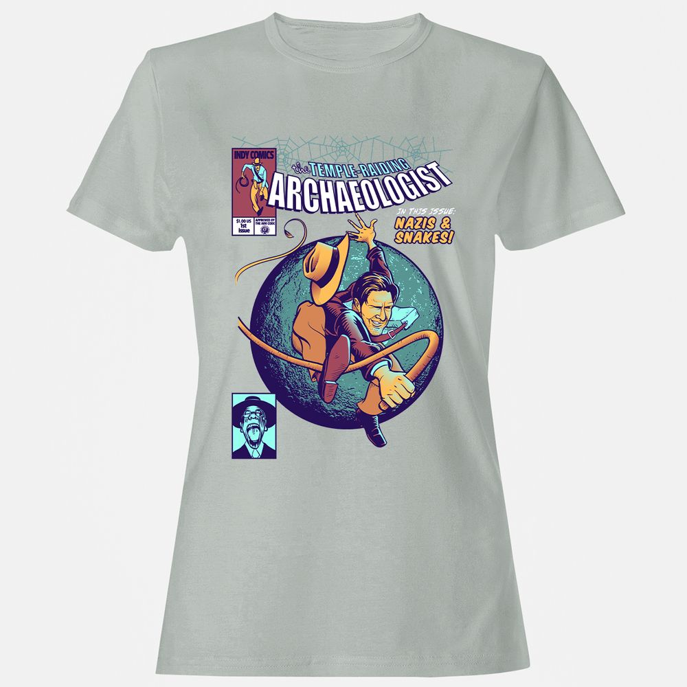 Women's T-Shirt - T7MQZX6J - Ash - 2