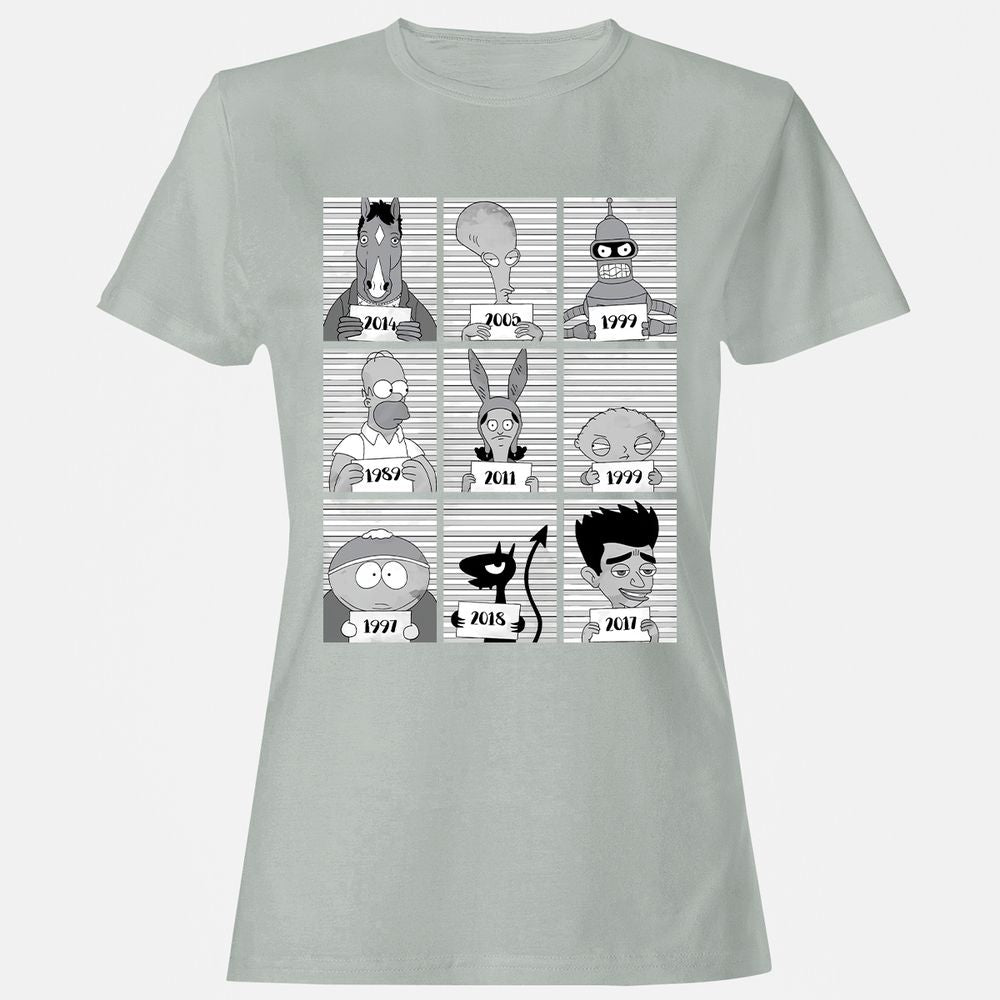 Women's T-Shirt - 84XJ9VLE - Ash - 2