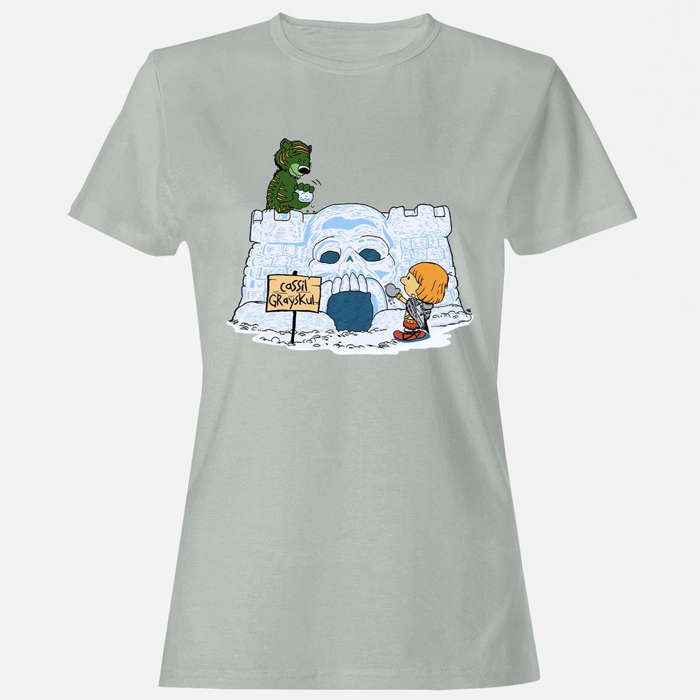 Women's T-Shirt - 7D57UX8Y - Ash - 2