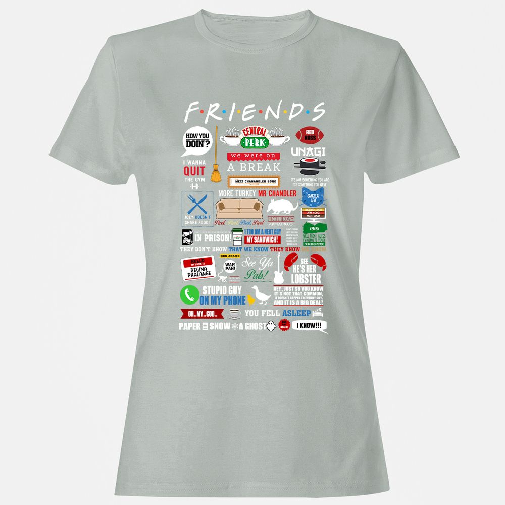 Women's T-Shirt - YC4DHBQ7 - Ash - 2
