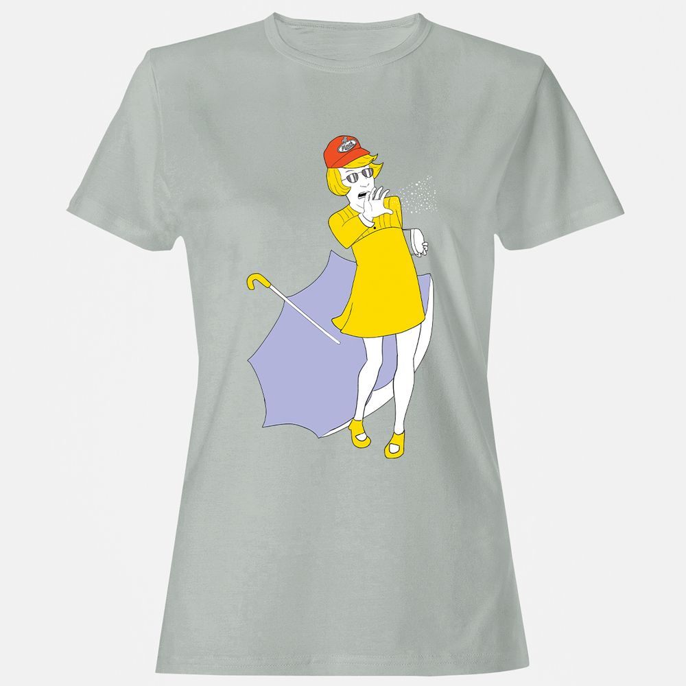 Women's T-Shirt - GZ8YBR3M - Ash - 2