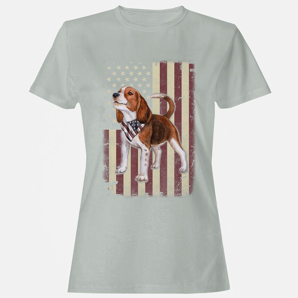 Women's T-Shirt - U7B8VL9V - Ash - 2
