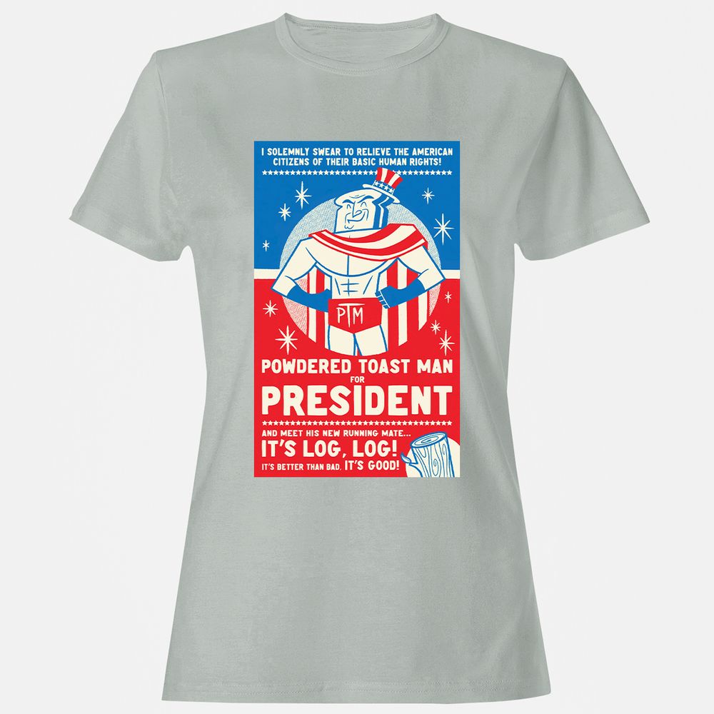 Women's T-Shirt - LVU3AWYQ - Ash - 2