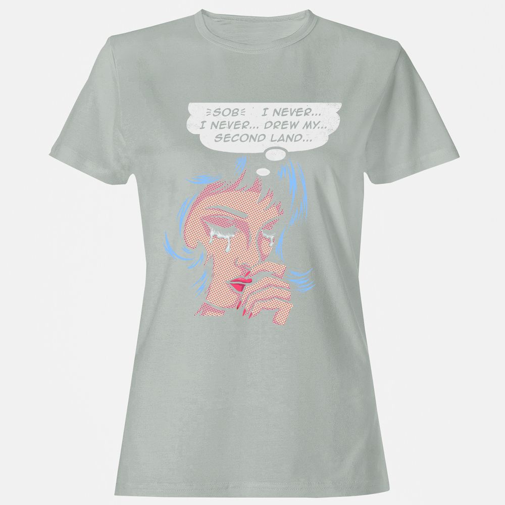 Women's T-Shirt - ZZ5J7JJE - Ash - 2