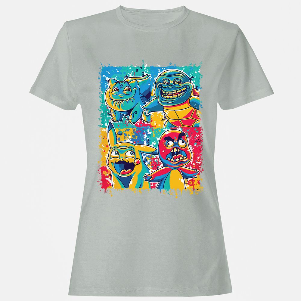 Women's T-Shirt - 7QLUWNXU - Ash - 2