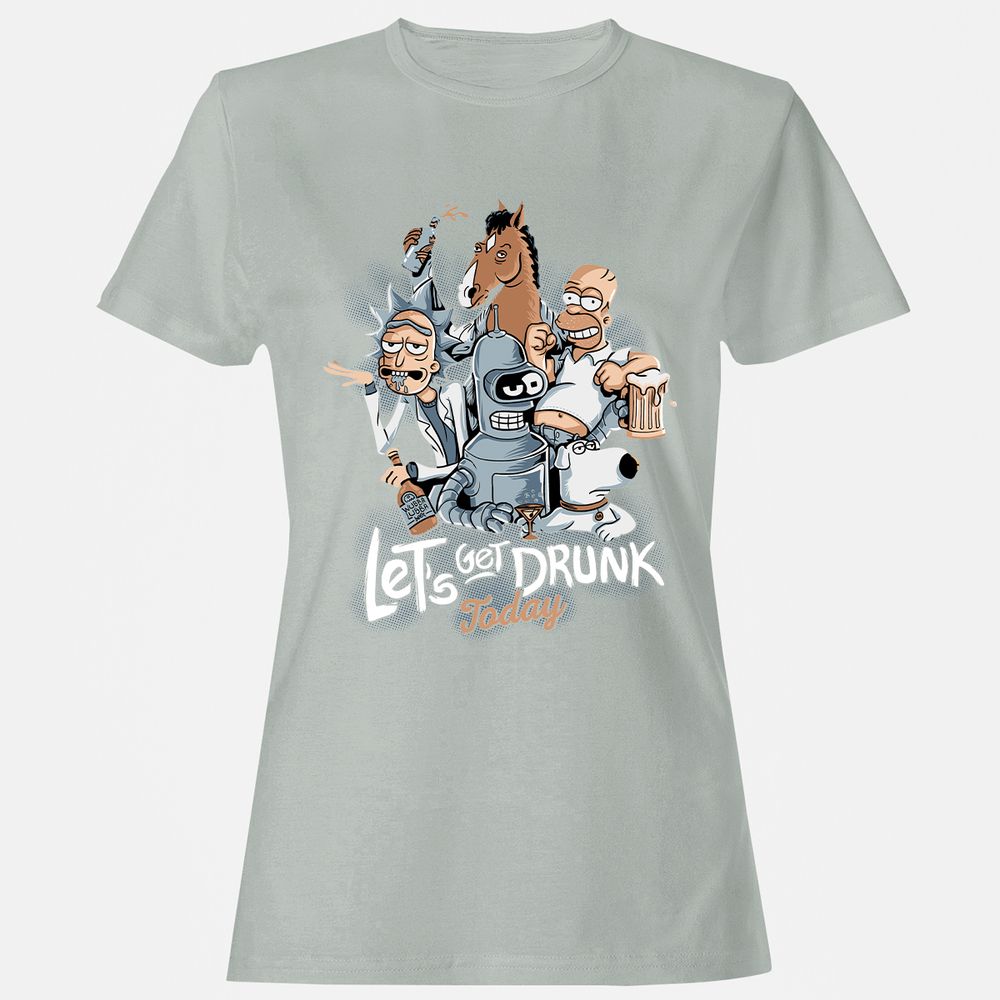 Women's T-Shirt - DHL9WV2K - Ash - 2