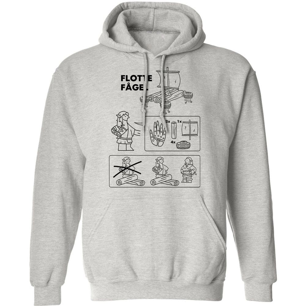 Flotte Fagel Classic Unisex Hoodie - Ash - 2
