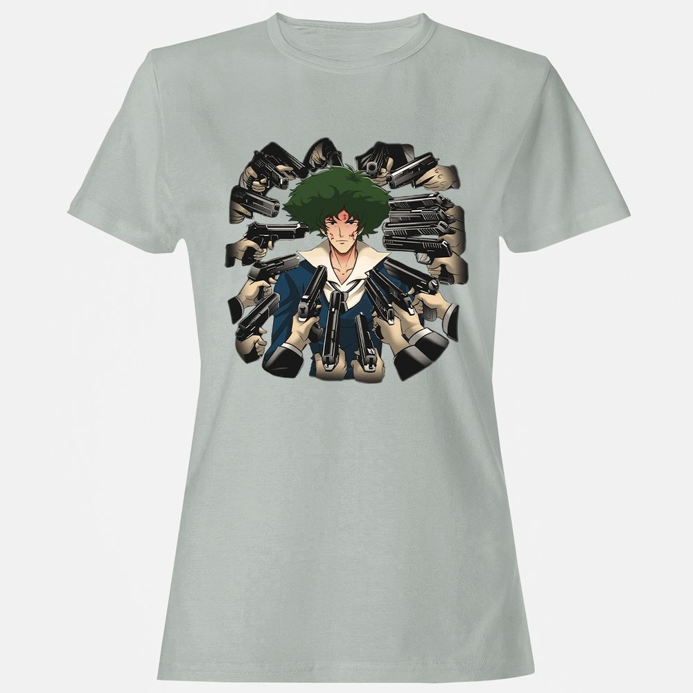 Women's T-Shirt - GQKZUUNY - Ash - 2