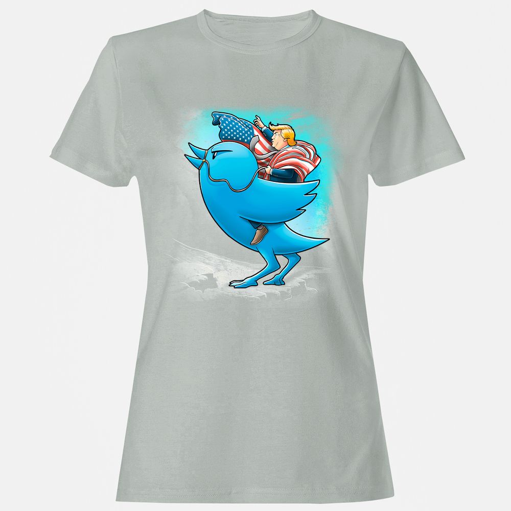Women's T-Shirt - 8C8XX3AU - Ash - 2