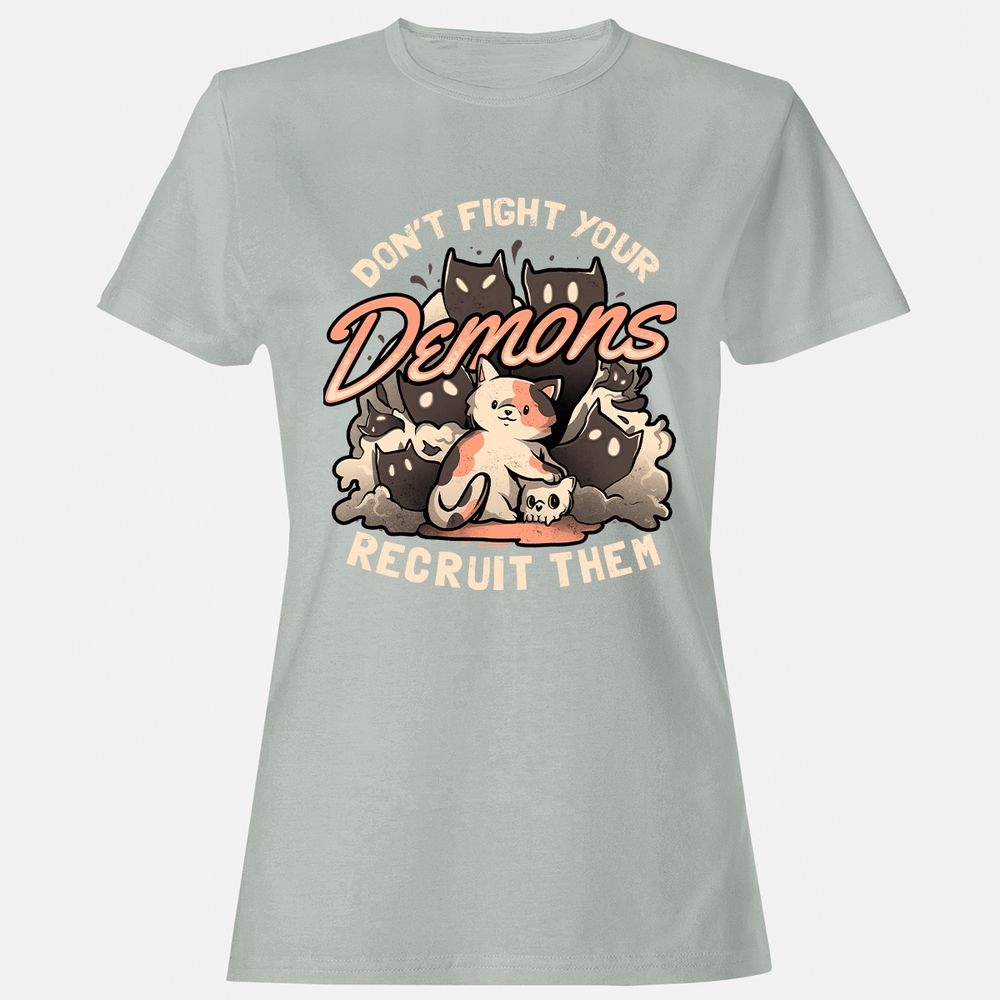 Women's T-Shirt - A4YQWAFN - Ash - 2