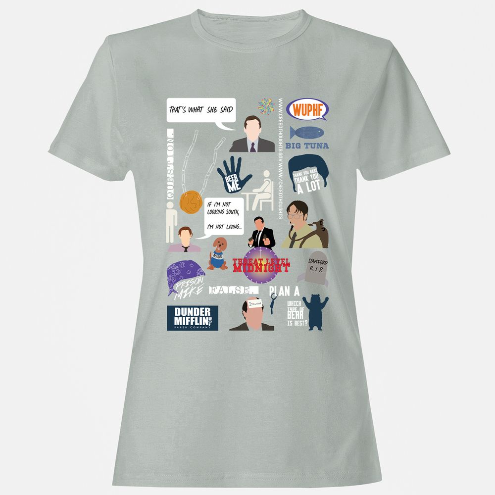 Women's T-Shirt - V92AYCAF - Ash - 2