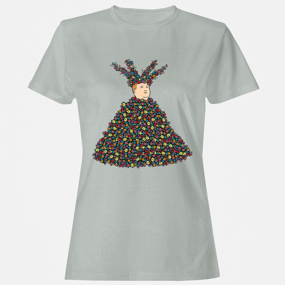 Women's T-Shirt - U4FZDN7N - Ash - 2