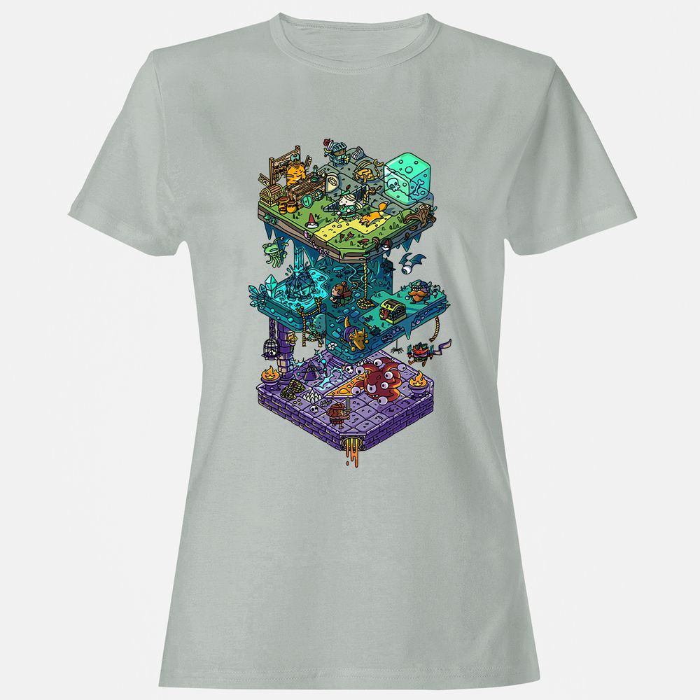 Women's T-Shirt - 591ELRKZ - Ash - 2