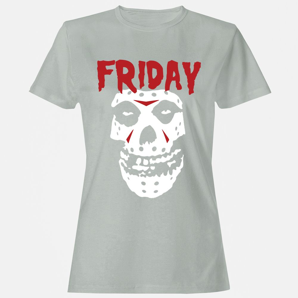 Women's T-Shirt - 7W1M9B6Q - Ash - 2