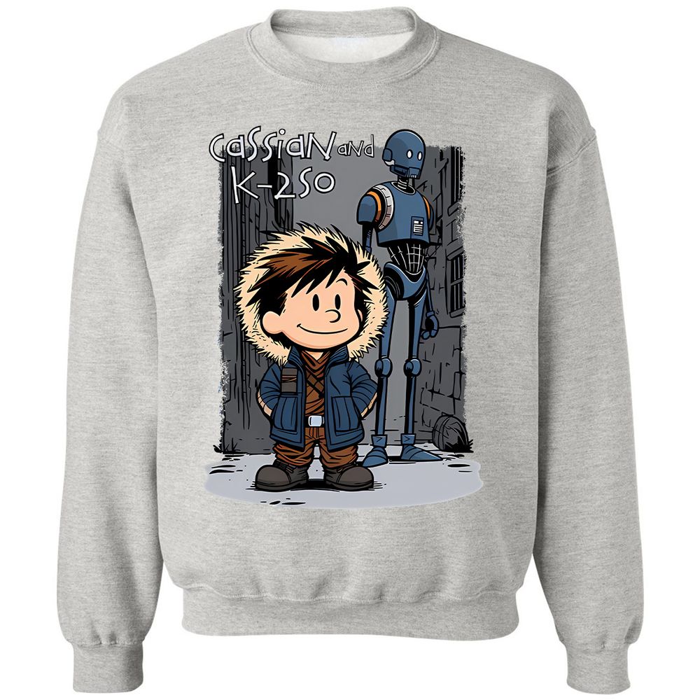 Classic Unisex Sweatshirt - VFL1D2ZN - Ash - 2