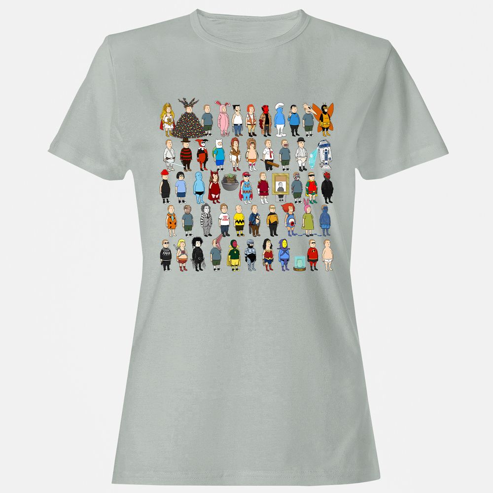 Women's T-Shirt - V4UFQJXL - Ash - 2