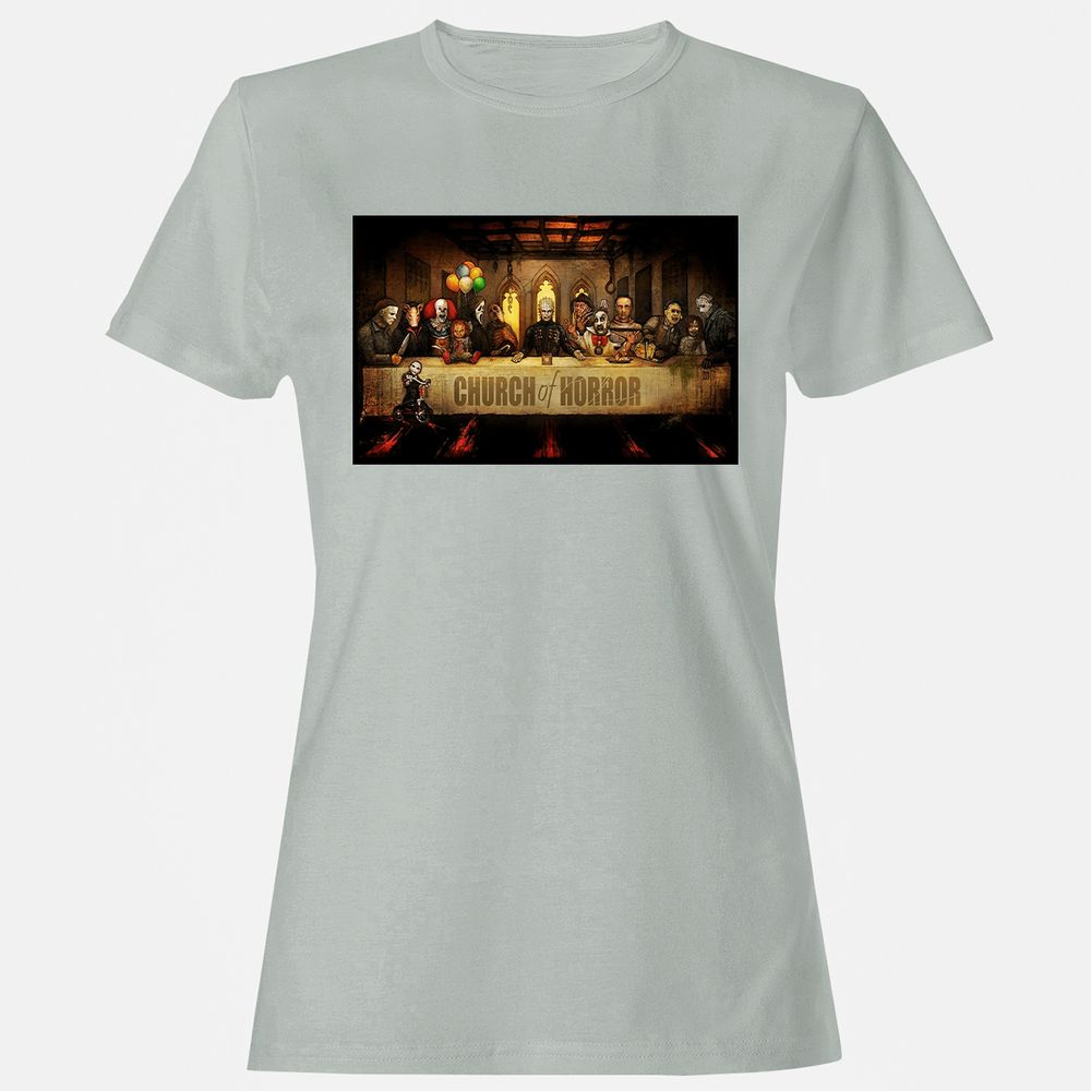 Women's T-Shirt - BZX9RVZU - Ash - 2