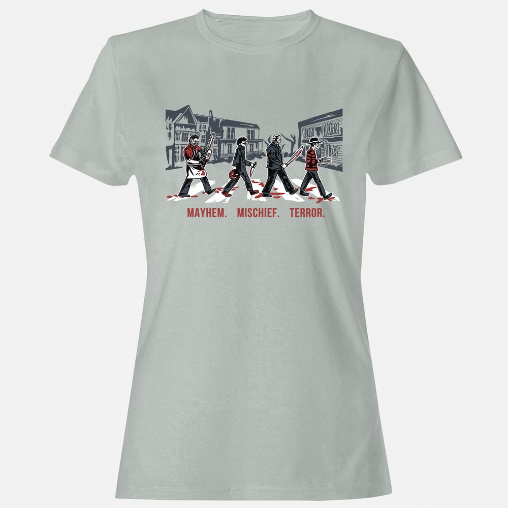 Women's T-Shirt - QEYV2LSL - Ash - 2