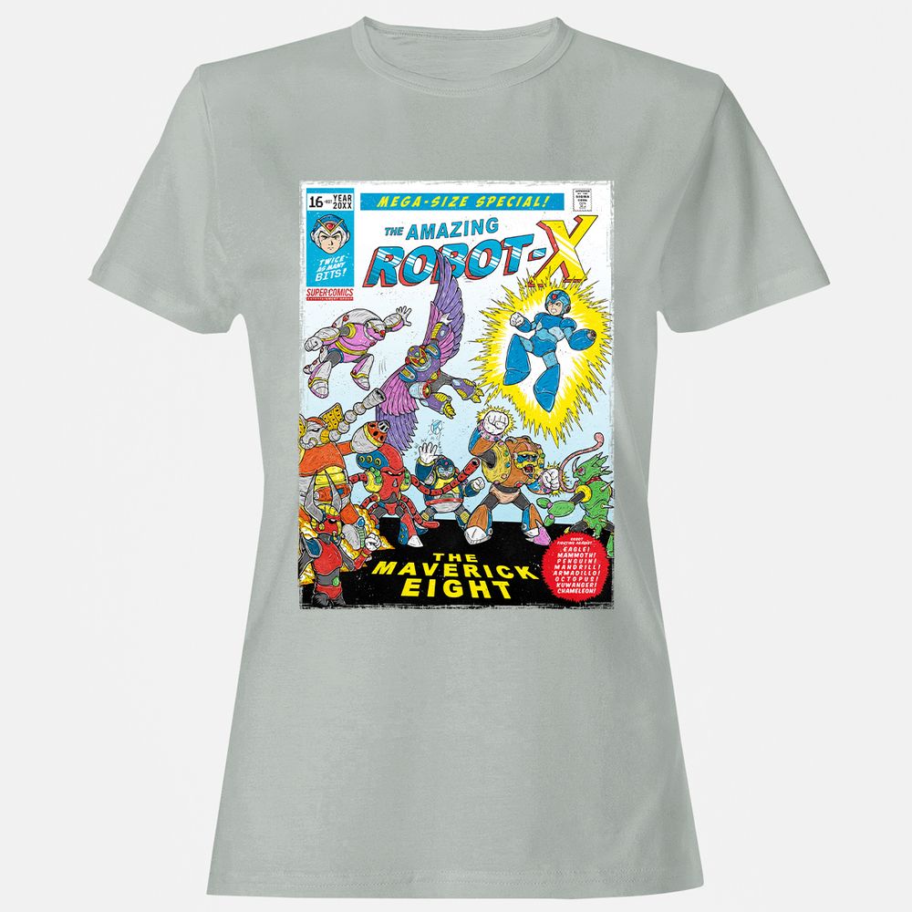 Women's T-Shirt - AJMJFKAA - Ash - 2