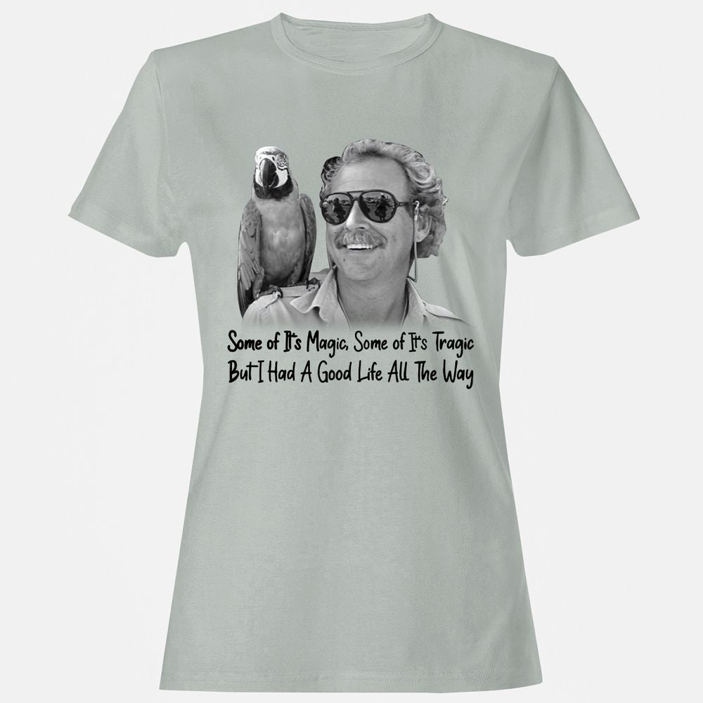 Women's T-Shirt - B5YGJ9PZ - Ash - 2