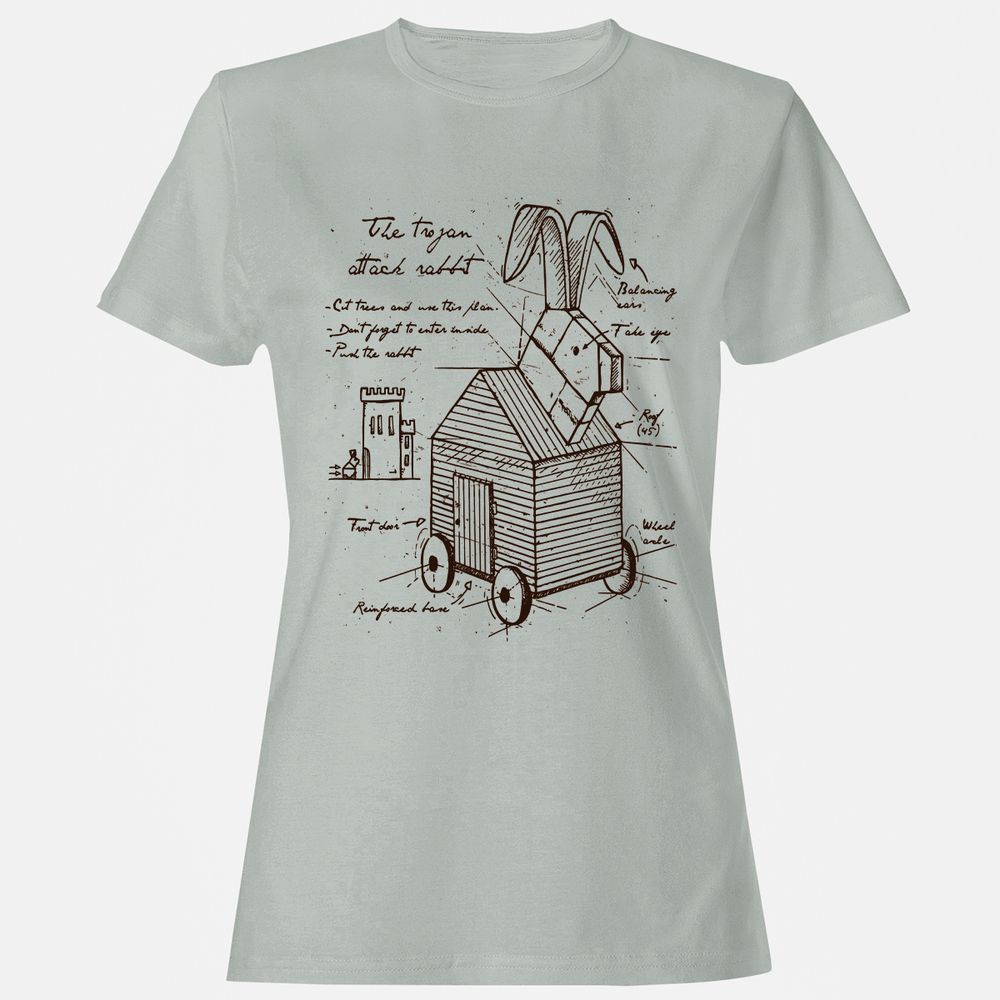 Women's T-Shirt - BANU83N7 - Ash - 2