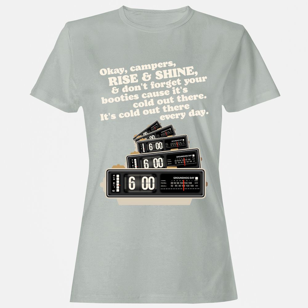 Women's T-Shirt - B597QEYG - Ash - 2