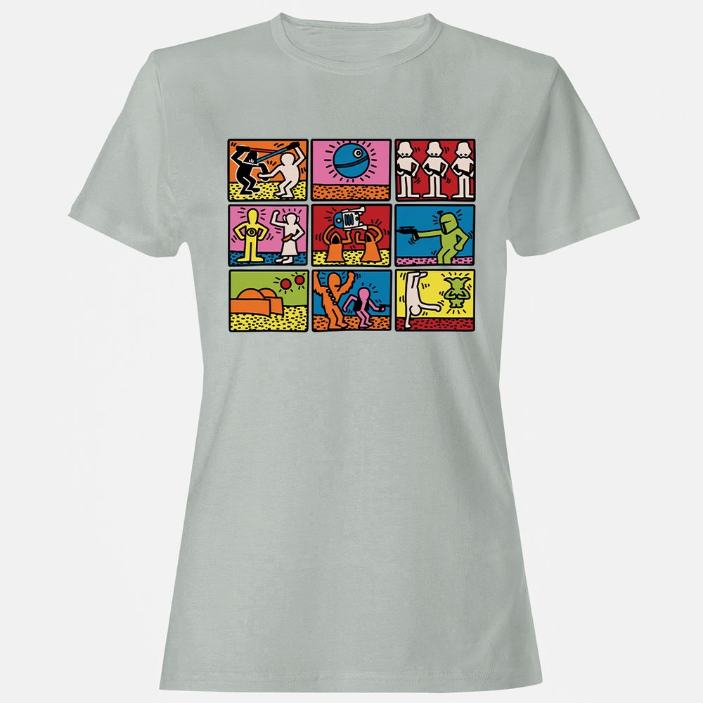 Women's T-Shirt - HD49GUQ4 - Ash - 2