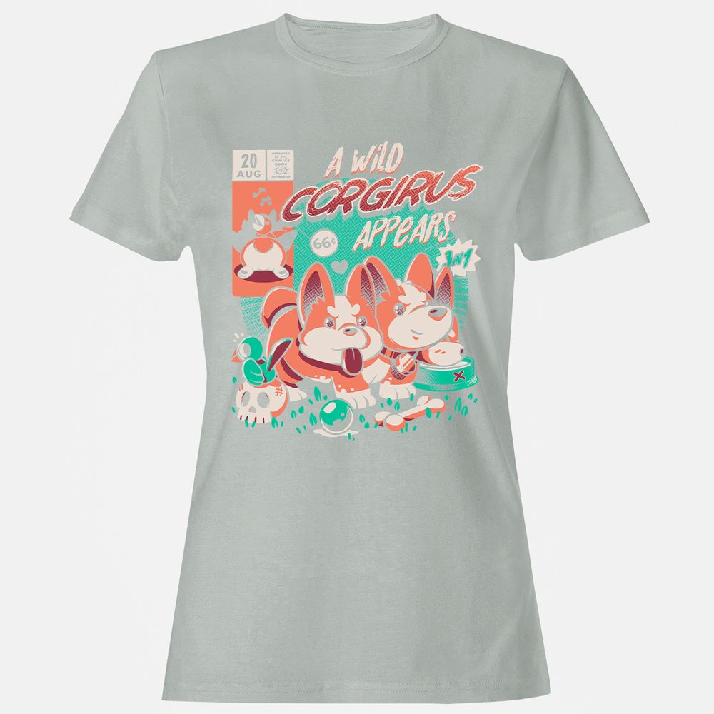 Women's T-Shirt - 3BSRU41K - Ash - 2