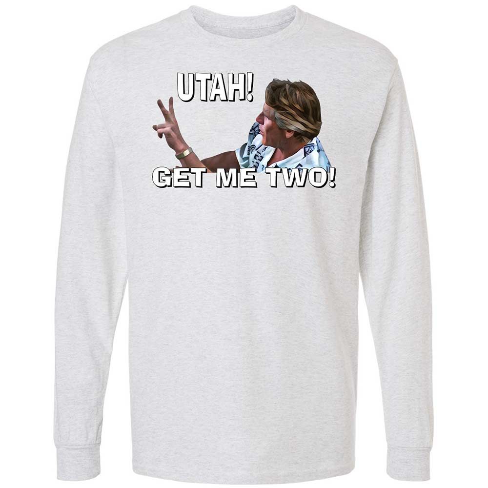 Long Sleeve T-Shirt - H69C3CDQ - Ash - 2
