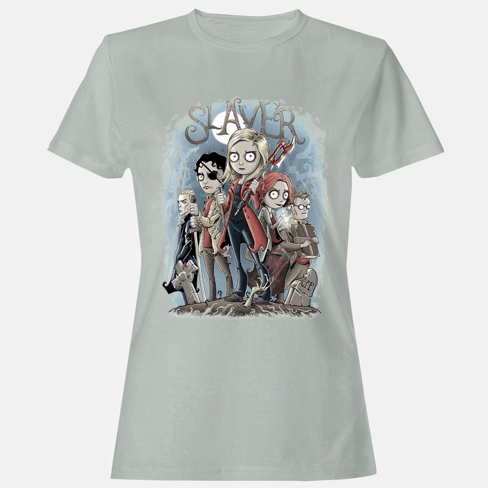 Women's T-Shirt - JA3JZ7AD - Ash - 2