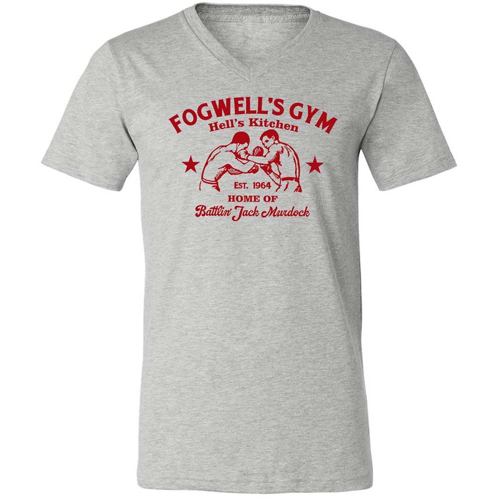 Unisex V-Neck T-Shirt - F72RK7BQ - Athletic Heather - 2
