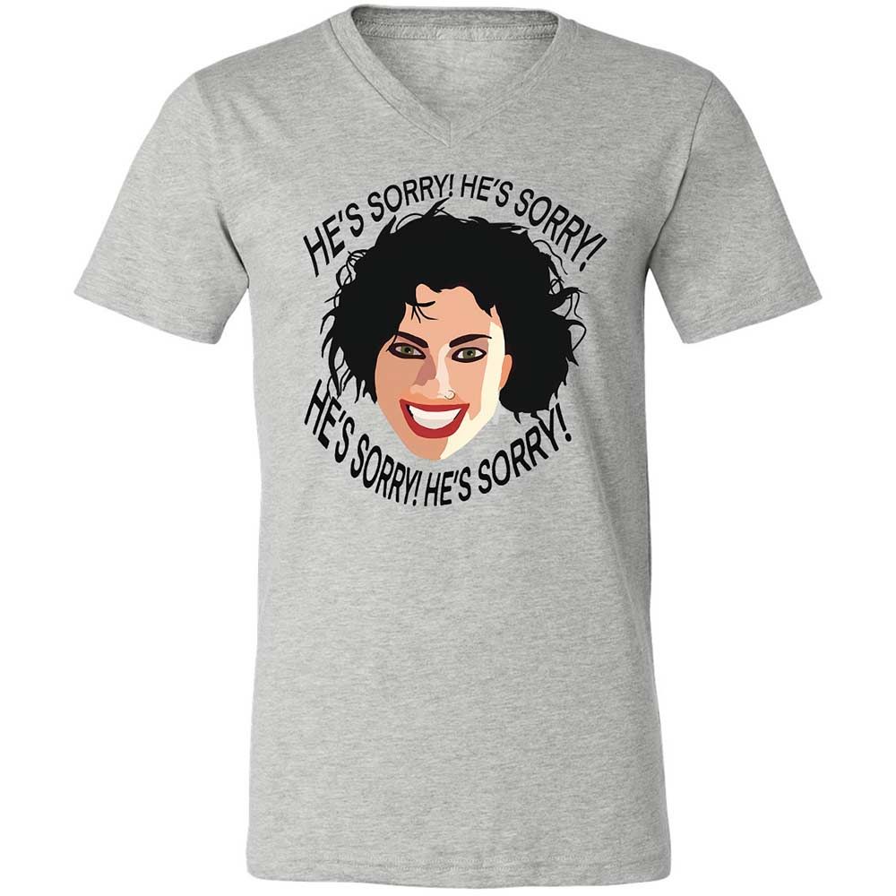 Unisex V-Neck T-Shirt - YQPNK5FU - Athletic Heather - 2