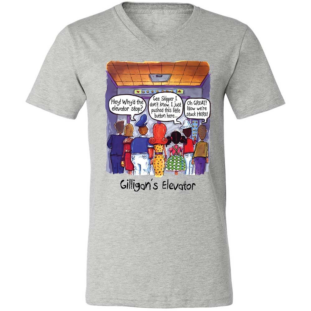 Unisex V-Neck T-Shirt - 2LAMZU2D - Athletic Heather - 2
