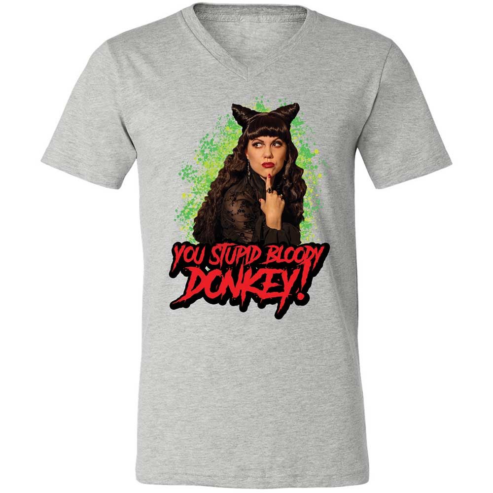 Unisex V-Neck T-Shirt - HX5DU2ZS - Athletic Heather - 2