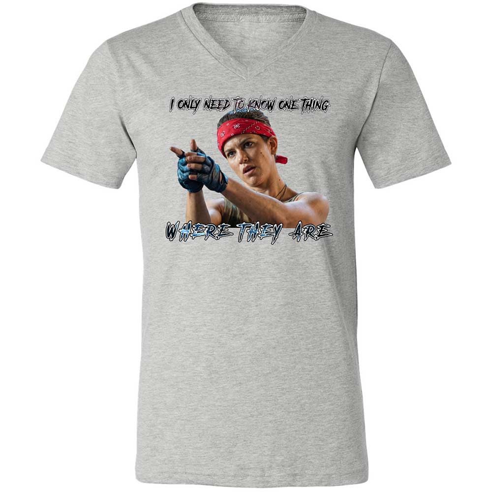 Unisex V-Neck T-Shirt - HF3YK7CA - Athletic Heather - 2